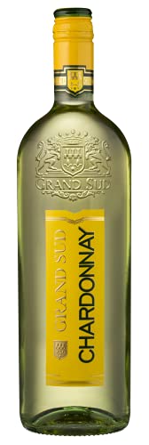 Grand Sud - Chardonnay aus Süd-Frankreich - Sortentypischer Trocken Weißwein (1 x 1 L) | 1l (1er Pack) von Grand Sud