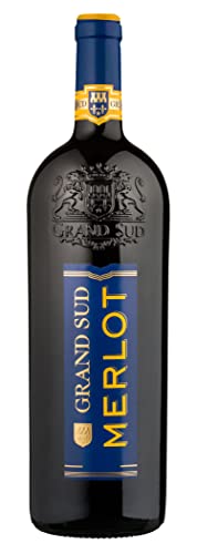 Grand Sud - Merlot aus Süd-Frankreich - Sortentypischer Trocken Rotwein (1 x 1 L) von Grand Sud