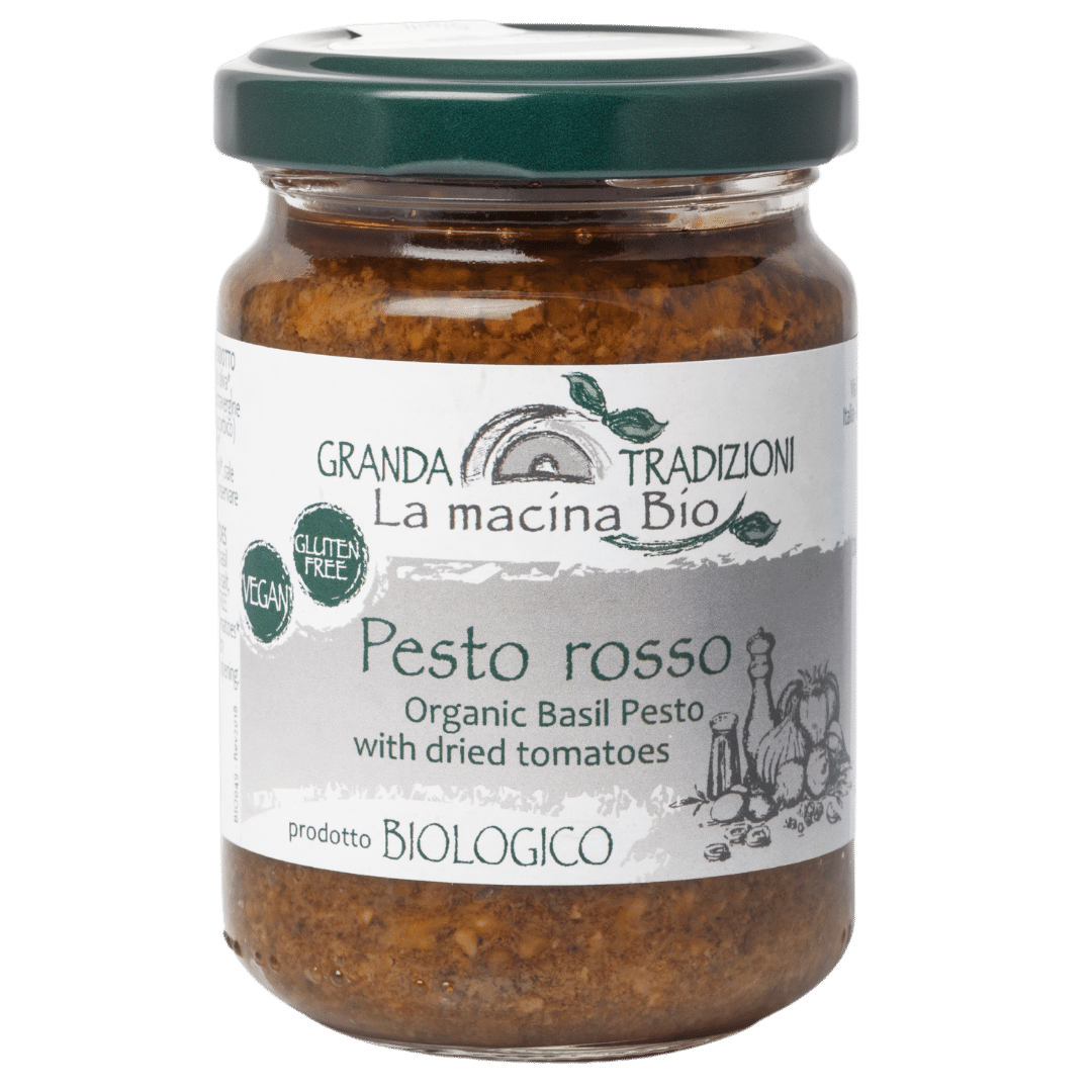 Bio Pesto Rosso mit getrockneten Tomaten, 130 g von Granda Traditioni