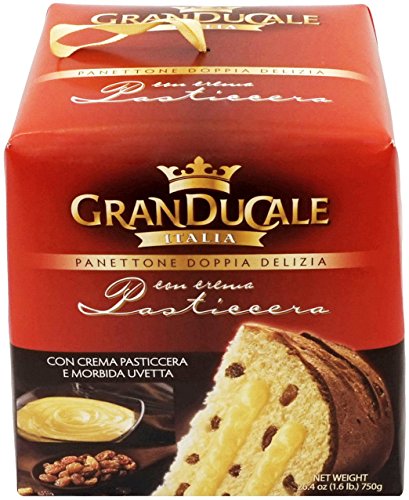 Granducale Crema Panettone Pasticcera e uvetta Konditorei crème und Rosinen Italienischer Weihnachtskuchen von Granducale