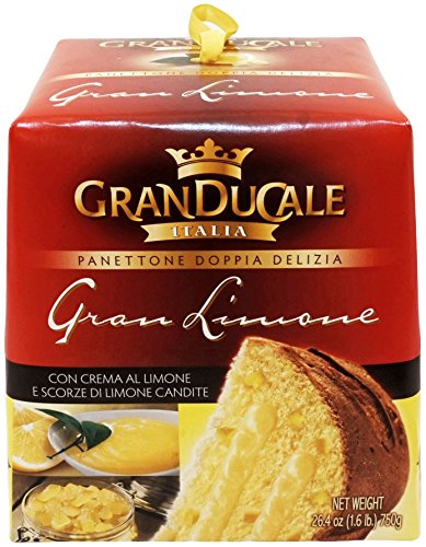 Panettone Granducale Limone Gefüllt mit Crema al Limone, Zitrone creme Panettone con crema di limone 750g von Granducale