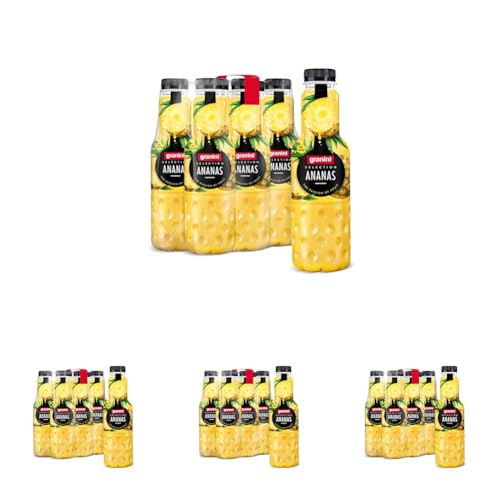 granini Selection Ananas (6 x 0,75l), mindestens 50% Frucht, Ananasnektar, vegan, exotischer Fruchtgenuss, laktosefrei, ideal zum Mixen, mit Pfand (Packung mit 4) von Granini