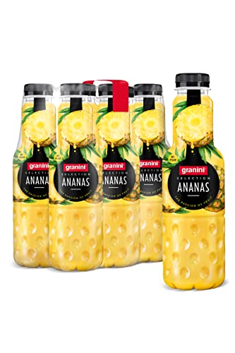 granini Selection Ananas (6 x 0,75l), mindestens 50% Frucht, Ananasnektar, vegan, exotischer Fruchtgenuss, laktosefrei, ideal zum Mixen, mit Pfand von Granini