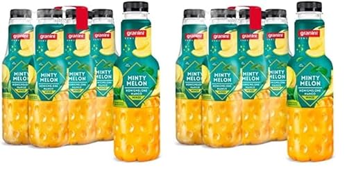 granini Sensation Minty Melon (6 x 0,75l), 30% Frucht, Honigmelone, Mango, Minze, Party-Drink, vegan, laktosefrei, mit Pfand (Packung mit 2) von Granini