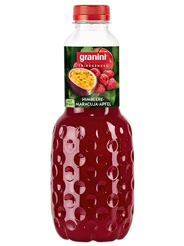 granini Trinkgenuss Himbeere-Maracuja-Apfel (1 x 1l), mindestens 50% Saft, Apfel-Saft, Maracuja-Saft, Himbeermark, vegan, natürlich, mit Pfand von Granini