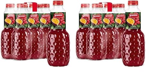 granini Trinkgenuss Himbeere-Maracuja-Apfel (6 x 1l), mindestens 50% Saft, Apfel-Saft, Maracuja-Saft, Himbeermark, vegan, natürlich, mit Pfand (Packung mit 2) von Granini