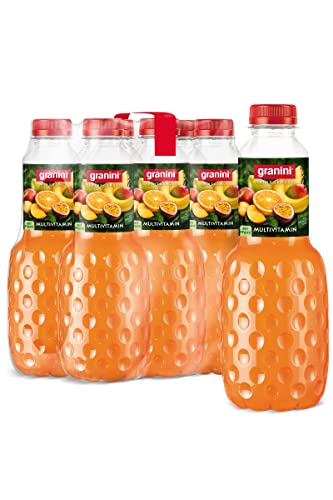 granini Trinkgenuss Multivitamin (6 x 1l), mindestes 50% Frucht, Mehrfruchtnektar, vegan, natürlich, mit Pfand von Granini