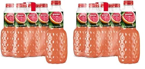 granini Trinkgenuss Pink-Grapefruit (6 x 1l), 45% Frucht, Pink Grapefruit Fruchtsaftgetränk mit Fruchtfleisch, vegan, natürlich, mit Pfand (Packung mit 2) von Granini