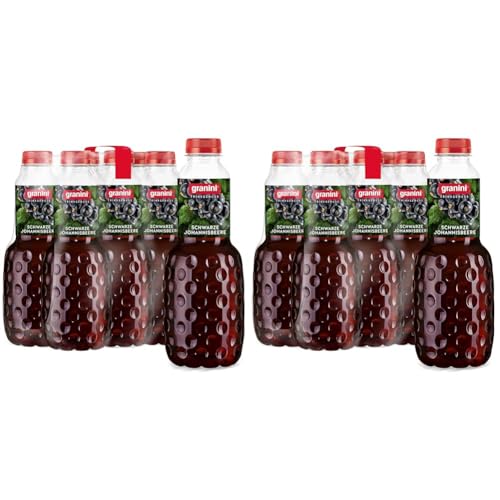 granini Trinkgenuss Schwarze Johannisbeere (6 x 1l), mindestens 25% Frucht, Schwarzer Johannisbeer-Nektar, vegan, natürlich, mit Pfand (Packung mit 2) von Granini