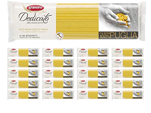 Vorratspackung Granoro SPAGHETTI Dedicato Trafilati al Bronzo (20x 500gr), Nudeln, Pasta, Großpackung, Familienpackung (20) von Granoro