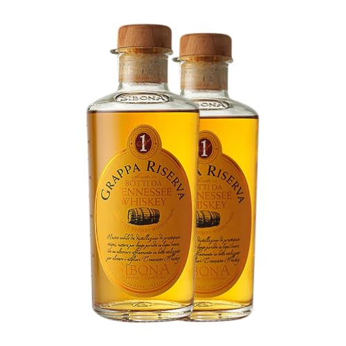 Grappa Sibona Botti da Tenessee Whiskey Dolcetto Reserve Medium Flasche 50 cl (Karton mit 2 Medium Flasche von 50 cl) von Grappa Sibona