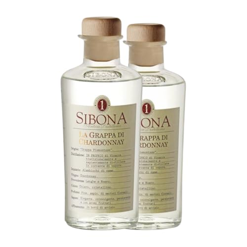 Grappa Sibona Chardonnay Medium Flasche 50 cl (Karton mit 2 Medium Flasche von 50 cl) von Grappa Sibona