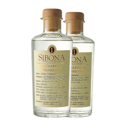 Grappa Sibona Nebbiolo Medium Flasche 50 cl (Karton mit 2 Medium Flasche von 50 cl) von Grappa Sibona