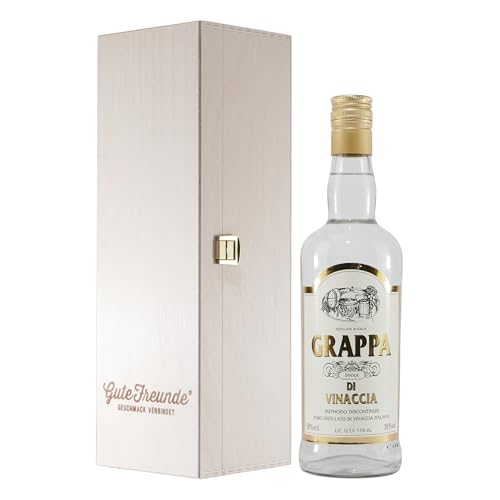 Grappa di Vinaccia Bianca 0,7L mit Geschenk-Holzkiste von Grappa di Vinaccia