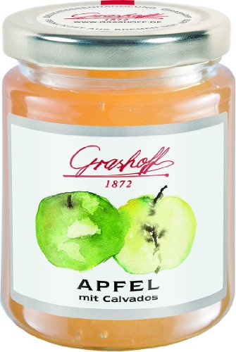 Grashoff Apfelkonfitüre Extra mit Calvados, 250 g, 3er Pack (3 x 250 g) von Grashoff