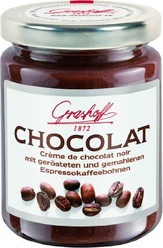 Grashoff Dunkle Schokoladencreme mit gemahlenen Espresso-Kaffeebohnen, 250 g, 3er Pack (3 x 250 g) von Grashoff