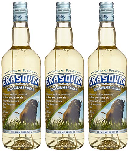 Grasovka Bisongrass Vodka 38%, 3er Pack (3 x 0.7 l) von Grasovka