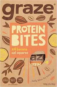 Graze Protein Bites Banane Haferquadrate 120g (4x30g) 6er Pack von Graze