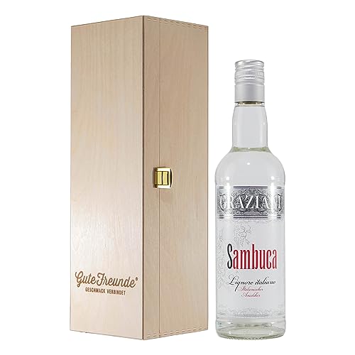 Graziani Sambuca - Anislikör mit Geschenk-Holzkiste von Graziani