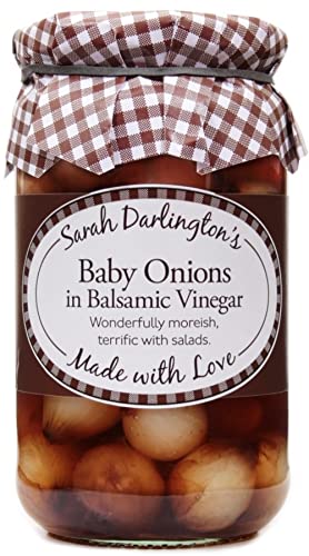 Mrs. Darlington's Baby Zwiebeln in Balsamico-Essig, 450 g von The Great British Confectionery Company