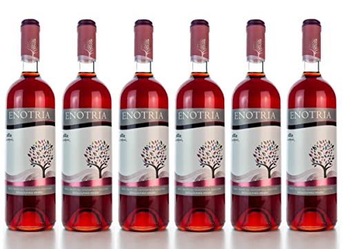 6x Enotria Rosewein trocken je 750ml 14% Vol. Douloufakis Kreta Wein Set Griechenland + 2x 10ml Olivenöl zum testen von Greek