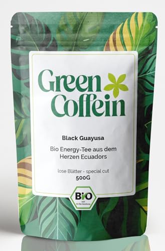 Black Guayusa Tee Bio – Natürlicher Wachmacher mit Koffein aus Ecuador | Nachhaltig, Fair & Antioxidantienreich Original aus Ecuador (500g) von Green Coffein