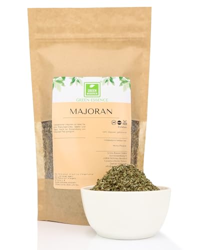 Aromatischer Majoran getrocknet von der Grünen Essenz - Majoranblätter - Majoran gerebelt – Majoran Gewürz - Dried Marjoram Herb – Marjoram Spice (250 Gramm) von Green Essence