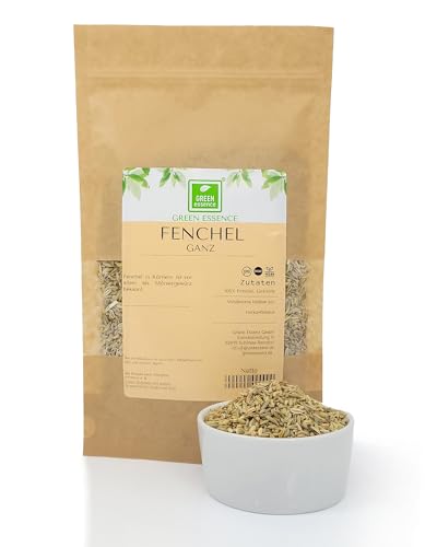 Fenchelsamen 250g von der Grünen Essenz - ganze Samen - natürlicher Fencheltee - hochwertige Qualität für kulinarische Genüsse - Fenchelsaat - natürlich ohne Zusätze - vegan (250 Gramm) von Green Essence