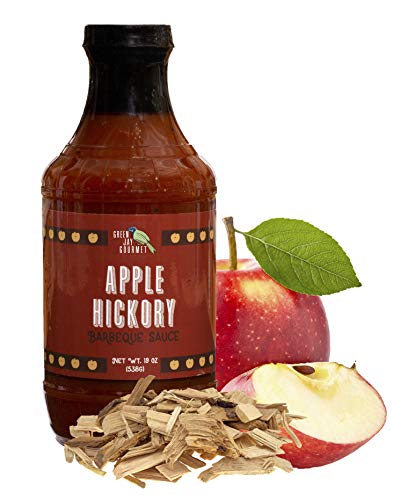 Green Jay Gourmet Grillensoße Apple-Hickory All Natural Barbecue Sauce mit Äpfeln, Gourmet Gewürze, Tomatenmark & ​​More Gourmet Barbecue Spread für Fleisch, Gemüse & 1 Flasche von Green Jay Gourmet