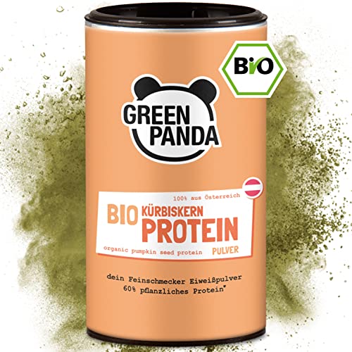 GREEN PANDA Bio Kürbiskernmehl aus Österreich Pflanzliches Protein aus gerösteten Kürbiskerne gemahlen perfekt als veganes Proteinpulver 225g von Green Panda