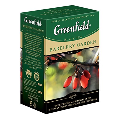 Greenfield Schwarzer Tee Barberry Garden lose 100g Schwarztee Berberitze von Greenfield