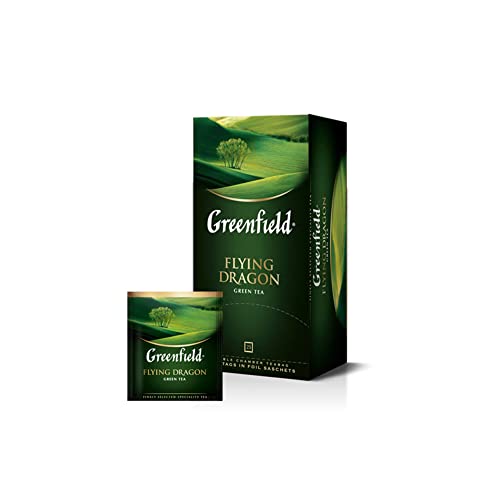 Tee Greenfield FLYING DRAGON 25 Teebeutel Grüner Tee (25 x 2 g) von Greenfield