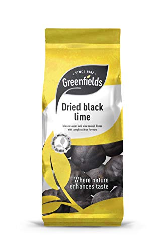 Greenfields Getrocknete schwarze Limette, 55 g, Premium-Qualität, ganze getrocknete Limette, 100 % natürlich von · SINCE 1982 . GREENFIELDS