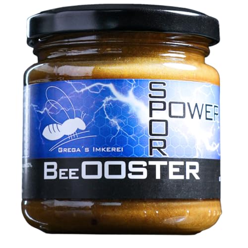 BeeOOSTER Sport Power 250g – Honig mit Blütenpollen, Gelée Royale, Ginseng & Propolis – Natürliche Bienenkraft für bewusste Genießer von Grega´s Imkerei