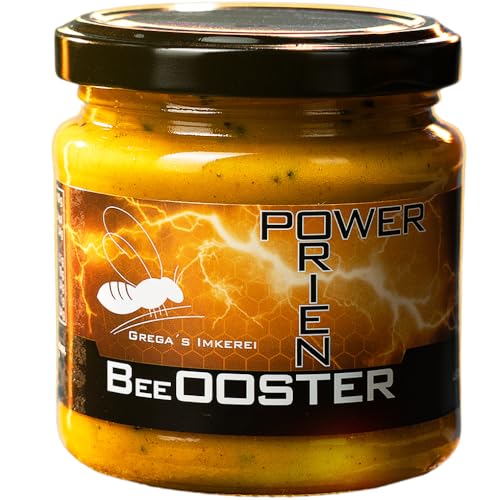 ORIENT BeeOOSTER Power 250g – Honig mit Kurkuma, Schwarzkümmel, Ceylon-Zimt, Ingwer & Kardamom Natürliche Gewürzmischung für puren Genuss von Grega´s Imkerei