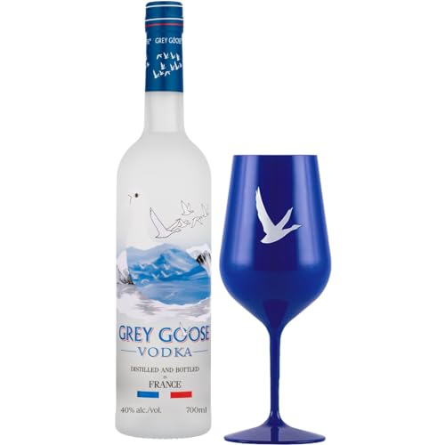 GREY GOOSE Premium-Vodka aus Frankreich mit 100 % französischem Weizen und natürlichem Quellwasser, Set mit Acrylglas, 40 Vol %, 70 cl/700 ml von Grey Goose