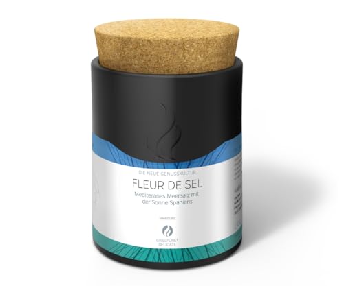 Grillfürst Fleur de Sel - 130g Mediterranes Meersalz in hochwertiger Keramikdose von Grillfürst