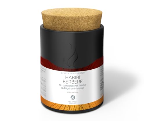 Grillfürst Habibi Berbere Afrikanische Gewürzmischung - 75g, Hochwertige Keramikdose mit Korkdeckel, Authentische Aromen für Couscous, Fleisch & Gemüse von Grillfürst