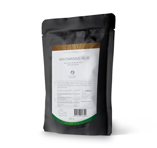 Grillfürst Waidmanns Rub - 120g Wild-Gewürzmischung, Intensives Aroma für Wild, Fleisch & Grillgerichte, im Nachfüllbeutel, Ideal für Feinschmecker von Grillfürst