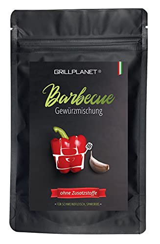 Grillplanet BBQ Rub Gewürzmischung Texas Style Gewürz – Pulled Pork – Grillgewürz Ölmarinade und Trockenmarinade zum Fleisch marinieren von GRILLPLANET