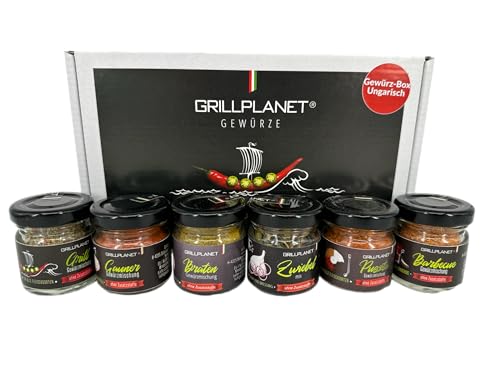 Grill Gewürze Set Geschenkset 6er Box Weihnachten Geburtstag von Grillplanet von GRILLPLANET