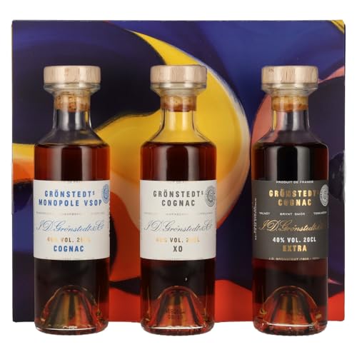 Grönstedt's Cognac Triple Box 40% Vol. 3x0,2l in Geschenkbox von Grönstedt's