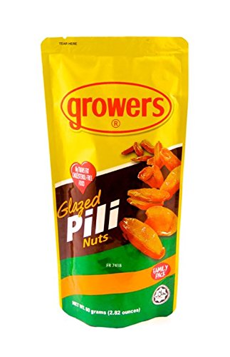 Growers Glasierte Pili-Nüsse, 80 g, 3 Stück von Growers