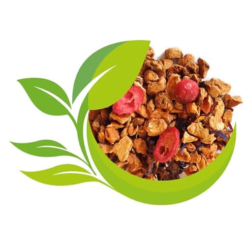 Teehaus Grünfieber - Cranberry Früchtetee 100g - mit Apfel Hibiskus Hagebuttenschalen Zimt & Ringelblumenblüten von Grünfieber