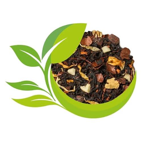 Teehaus Grünfieber - Honig & Mandel Tee 100g - Schwarztee Rooibos Mischung mit Kakao & Süßholzwurzel von Grünfieber