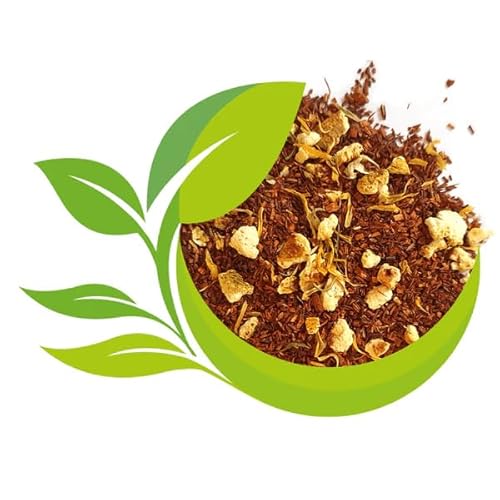 Teehaus Grünfieber - Rooibos Orangen Fiesta 100g - Früchtetee mit Orangenschale & Ringeblumenblüten von Grünfieber