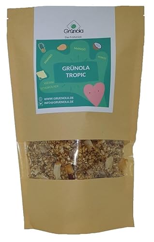 Grünola Tropic - Das Frühstück (Granola) - Müsli - Cerealien - getrockneter Früchte - Körner und Saaten - Haferflocken - Mango - Kokos - Ananas von Grünola