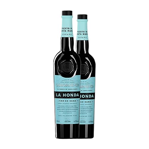 Osborne La Honda Fino en Rama Palomino Fino Manzanilla-Sanlúcar de Barrameda Medium Flasche 50 cl (Schachtel mit 2 Medium Flasche von 50 cl) von Grupo Bodegas Osborne SAU