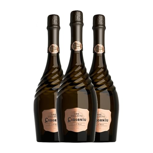 Codorníu Ars Collecta Rosé Cava Alterung 75 cl Rosé Sekt (Karton mit 3 Flaschen von 75 cl) von Grupo Codorníu