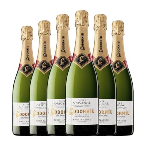 Codorníu Cuvée Original Ecológico Brut Natur Cava Alterung 75 cl Weißer Sekt (Karton mit 6 Flaschen von 75 cl) von Grupo Codorníu